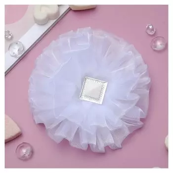 Бант для девочек "Школьница", волна, квадрат