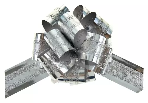 Бант-шар №3,2 полоса, серебро