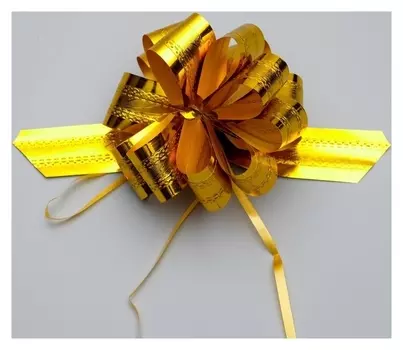 Бант-шар №3,2 полоса, золото