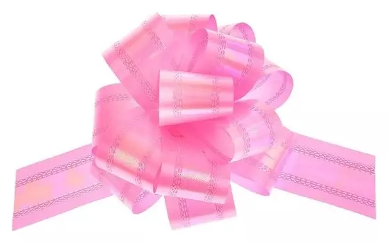 Бант-шар №5 перламутровый розовый