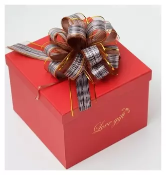 Бант-шар №5 "Узор", цвет кофейный