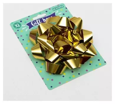 Бант-звезда № 14 металлик, цвет золотой