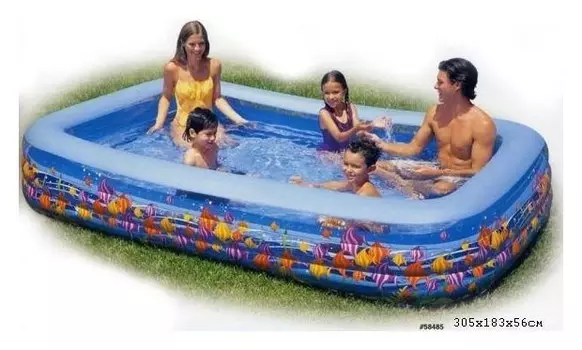 Бассейн надувной семейный с рыбками
