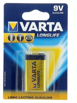 Батарейка алкалиновая Varta Longlife 9V блистер 1 шт