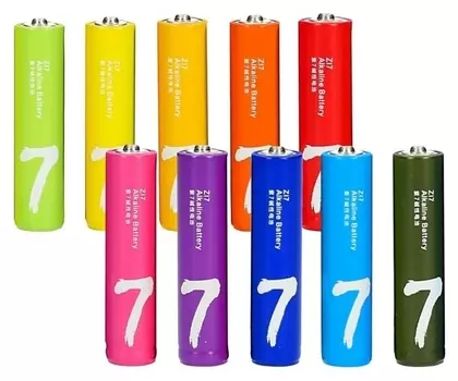 Батарейка алкалиновая Xiaomi ZMI Rainbow Zi7, Aаa, Lr03-10box, 1.5 В, 10 шт.
