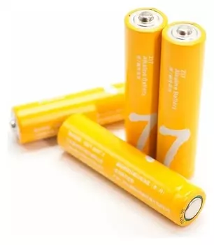 Батарейка алкалиновая Xiaomi ZMI Rainbow Zi7, Aаa, Lr03, спайка 4 шт, желтые