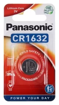 Батарейка литиевая Panasonic Lithium Power, Cr1632-1bl, 3В, блистер, 1 шт