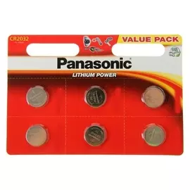Батарейка литиевая Panasonic Lithium Power, Cr2032-6bl, 3В, блистер, 6 шт.