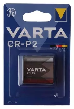 Батарейка литиевая Varta, Cr-p2-1bl, 6В, блистер, 1 шт.