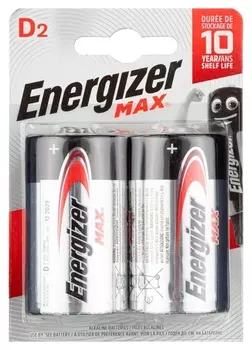 Батарейки Energizer Max D/e95 бл/2шт