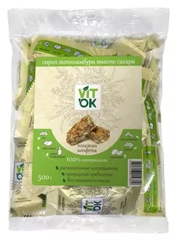 Батончик мюсли конфеты неглазированные Vitok с топинамбуром, 500г