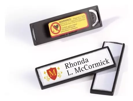 Бейдж 17х67мм Durable магн. зажим (25шт) ?8132