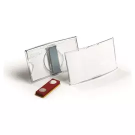 Бейдж 40х75мм Durable магн. зажим (25шт) ?8123