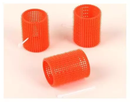 Бигуди с фиксатором, D = 4,4 см, 6,2 см, цвет оранжевый