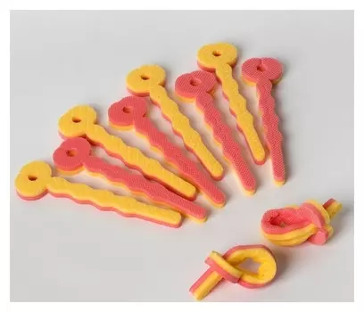 Бигуди с фиксатором двухцветные, 10 шт