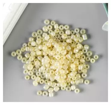 Бисер круглый 6/0 "Жемчужный" 20 гр