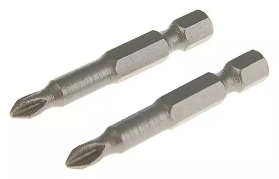 Биты Tundra, намагниченные, сталь Crv, PH1 х 50 мм, 2 шт.