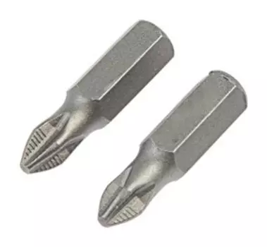 Биты Tundra, намагниченные, сталь Crv, PH2 х 25 мм, 2 шт.