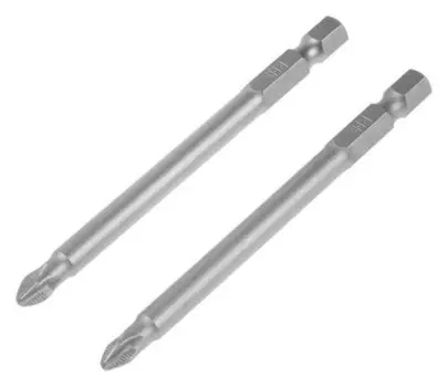 Биты Tundra, намагниченные, сталь Crv, PH2 х 90 мм, 2 шт.