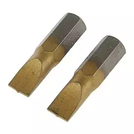 Биты Tundra, намагниченные, сталь S2, Tin, SL6 х 25 мм, 2 шт.