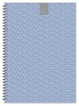 Бизнес-тетрадь а4,96л,точка,греб,обл.глянц.лам. Attache Fleur лазурь