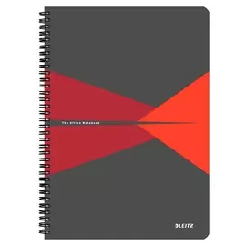 Бизнес-тетрадь А4, обложка полипропилен, клетка, красный