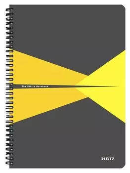 Бизнес-тетрадь А4,обложка полипропилен, клетка, желтый