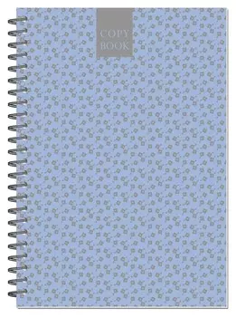 Бизнес-тетрадь а5,96л,точка,греб,обл.глянц.лам. Attache Fleur лазурь