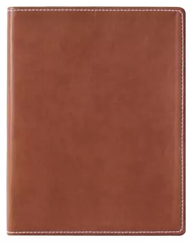 Бизнес-тетрадь Attache клэр А5, 120л, клетка, кожзам, коричневая 11.02