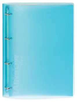 Бизнес-тетрадь Attache Rainbow Style А4 на кольцах, смен.блок, голубой