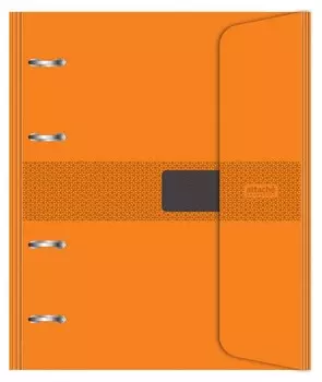 Бизнес-тетрадь со смен.блоком 120л,кл,а5, оранжевый,пропилен.обл.налипучке