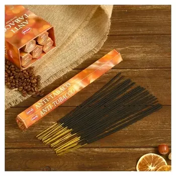 Благовония "HEM" 20 палочек угольные Anti Tobacco