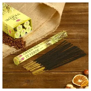Благовония "HEM" 20 палочек угольные Green Tea