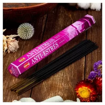 Благовония "HEM Antistress" (Антистресс), шестигранник, 20 палочек