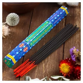 Благовония HEM "Frankincense-myrrh. ладан-мирра", 20 палочек в упаковке, шестигранник