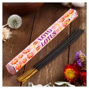 Благовония "HEM Lotus" (Лотос), шестигранник, 20 палочек