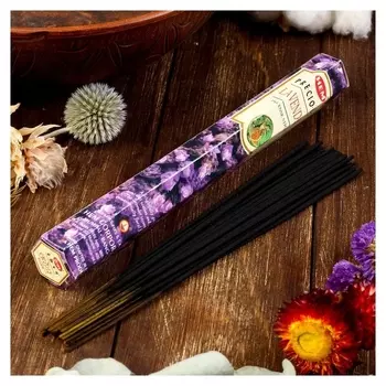 Благовония "HEM Precious Lavender" (Драгоценная лаванда), шестигранник, 20 палочек