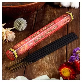 Благовония HEM "Sandal Cinnamon. сандал корица", 20 палочек в упаковке, шестигранник