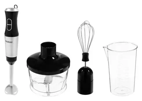 Блендер Kelli Kl-5105, погружной, 1200 Вт, 2 скорости, стакан 0.5 л, чёрный