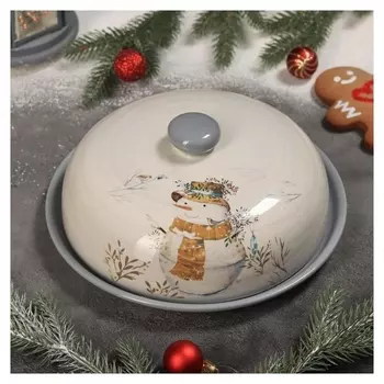 Блинница доляна «Рождественский снеговик», 23×9,7 см