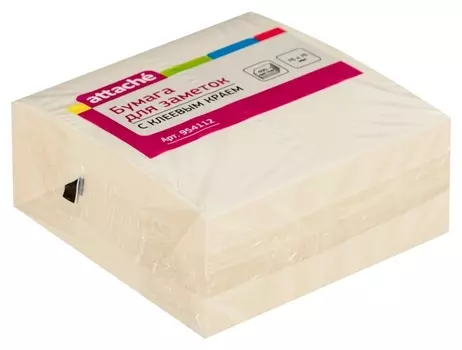 Блок-кубик Attache куб 76х76, пастельно жёлтый 400 л