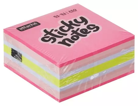 Блок-кубик Attache Selection миникуб 51х51, клубничный 250 л