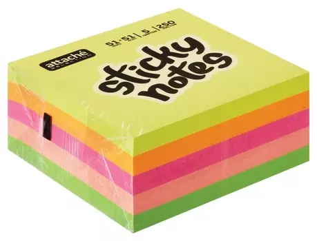 Блок-кубик Attache Selection миникуб 51х51, радуга 250 л