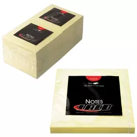 Блок самоклеящийся Laco (Лако, германия), 76х76 мм, 100 листов, жёлтый, N 554