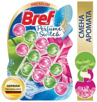 Блок туалетный подвесной твердый 3 шт. х 50 г Bref (Бреф) Perfume Switch, "Яблоня-лотос", 2336888