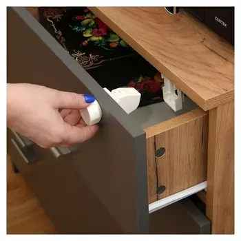 Блокиратор детский магнитный Lockland с фиксатором, 4 замка-блокиратора в компл.