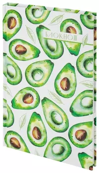 Блокнот (135х206 мм) А5 Staff, 80 л., твердый, клетка, "Авокадо", 111598