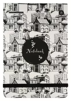 Блокнот А5 100л точка,вертик Megapolis Journal Black&amp;white 4 вида 3-475/04
