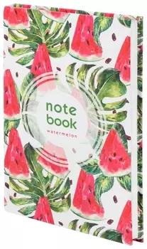 Блокнот А5 (135х206 мм), 80 л., твердый, клетка, выборочный лак, Staff, "Juicy", 111605