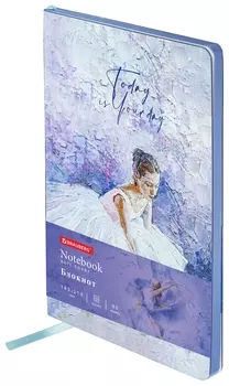 Блокнот А5 (143x210 мм), Brauberg Vista "Ballet", под кожу, гибкий, 80 л., 112066